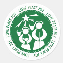 Grüne Krippe Liebe, Frieden, Weihnachten