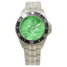Grüne Krummlinge Armbanduhr