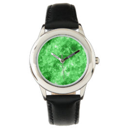 Grüne Krummlinge Armbanduhr