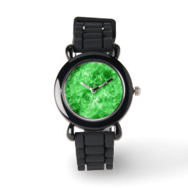 Grüne Krummlinge Armbanduhr