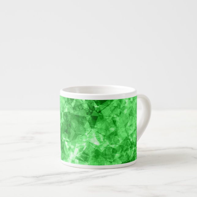Grüne Krummlinge Espressotasse (Vorderseite Rechts)
