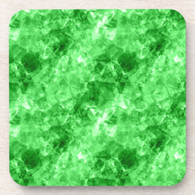 Grüne Krummlinge Getränkeuntersetzer (Vorderseite)