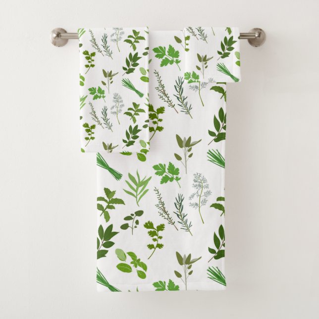 Grüne Küche Kulturelle Kräutergarten Badhandtuch Set (Insitu)