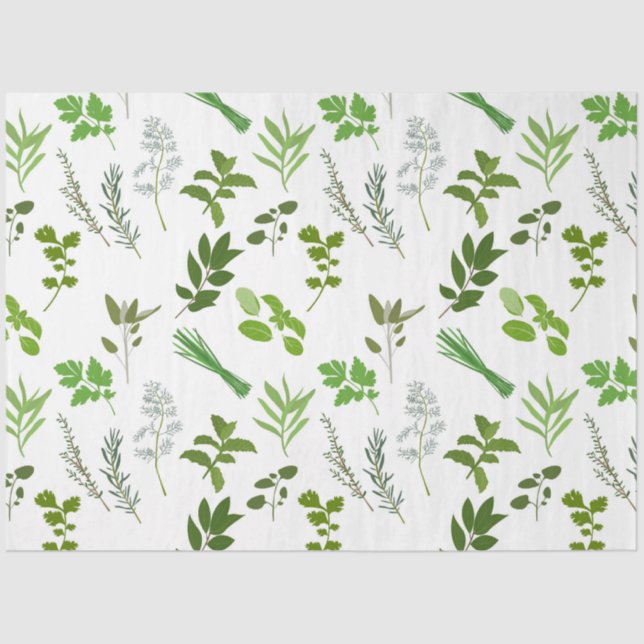 Grüne Küche Kulturelle Kräutergarten Seidenpapier (Vorderseite)