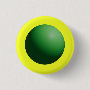 Grüne Kugel auf Gelb Button