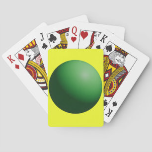 Grüne Kugel auf Gelb  Spielkarten