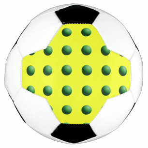Grüne Kugeln auf Gelb  Fußball