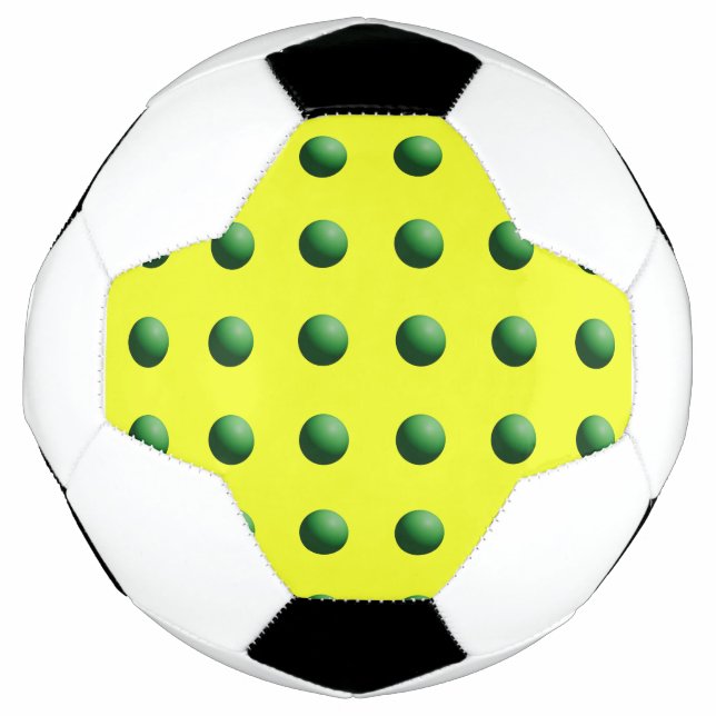 Grüne Kugeln auf Gelb  Fußball (Vorderseite)