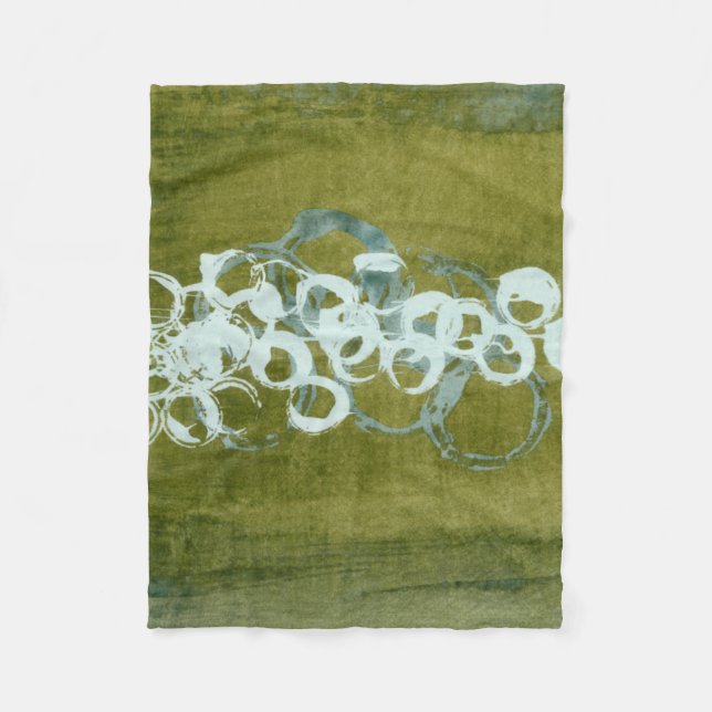 Grüne Kugeln I Fleecedecke (Vorderseite)