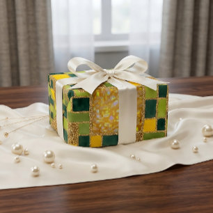 Grüne Kunstglitter-Verpackung Geschenkpapier