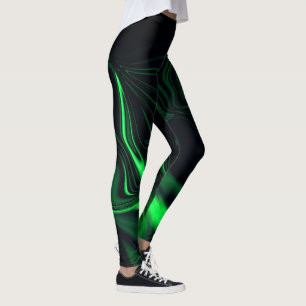 Grüne Kurven oder Abrundung im Fonds am dunkelsten Leggings