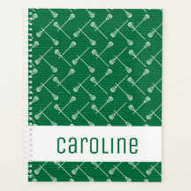 Grüne Lacrosse Weiße Sticks Gemustert