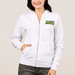 Grüne Landschaft auf dem Lande Hoodie