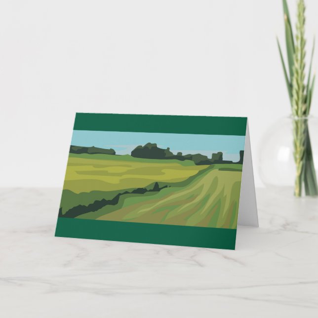 Grüne Landschaft auf dem Lande Karte (Vorderseite)