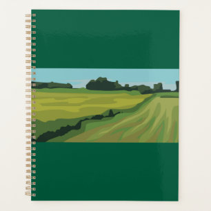 Grüne Landschaft auf dem Lande Planer