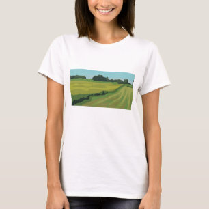 Grüne Landschaft auf dem Lande T-Shirt