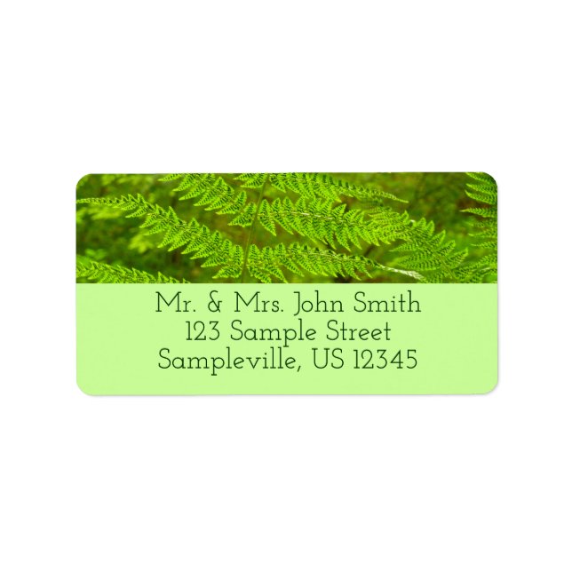 Grüne Landschaft, botanisch Adressaufkleber (Vorne)