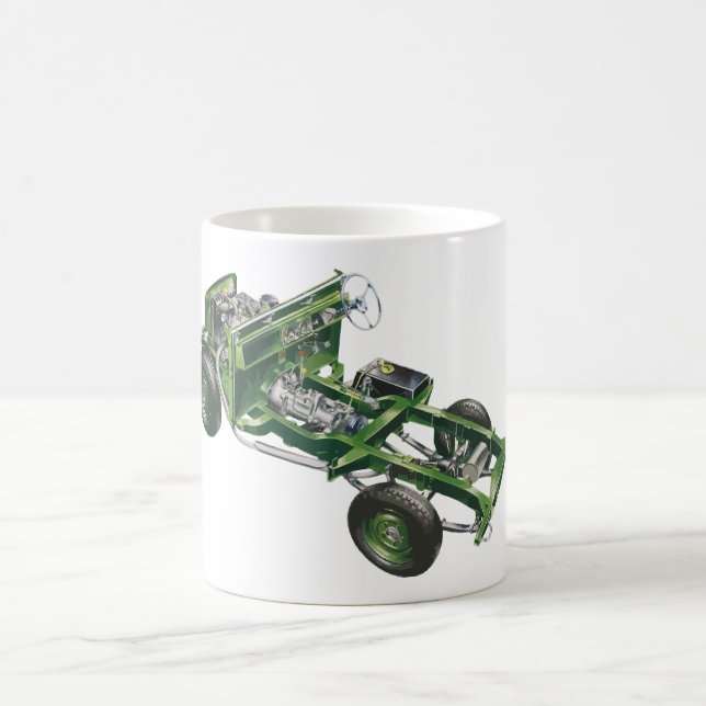 Grüne Landschaft Land Rover Cutaway Tasse (Mittel)