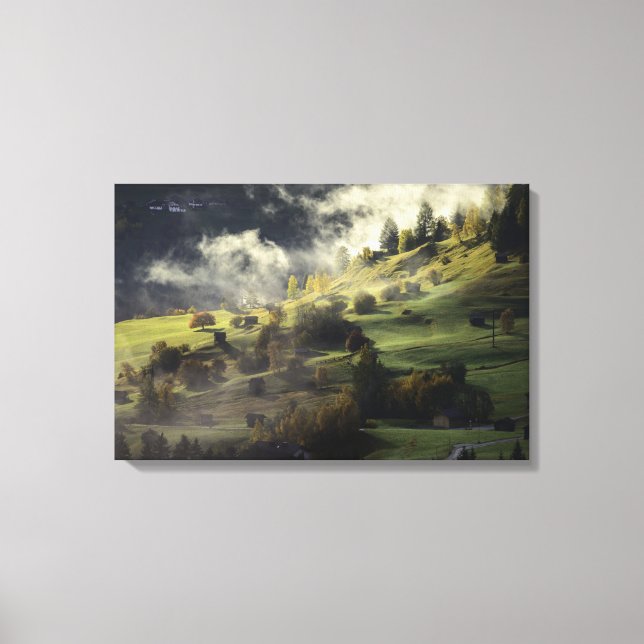 Grüne Landschaft Leinwanddruck (Vorderseite)