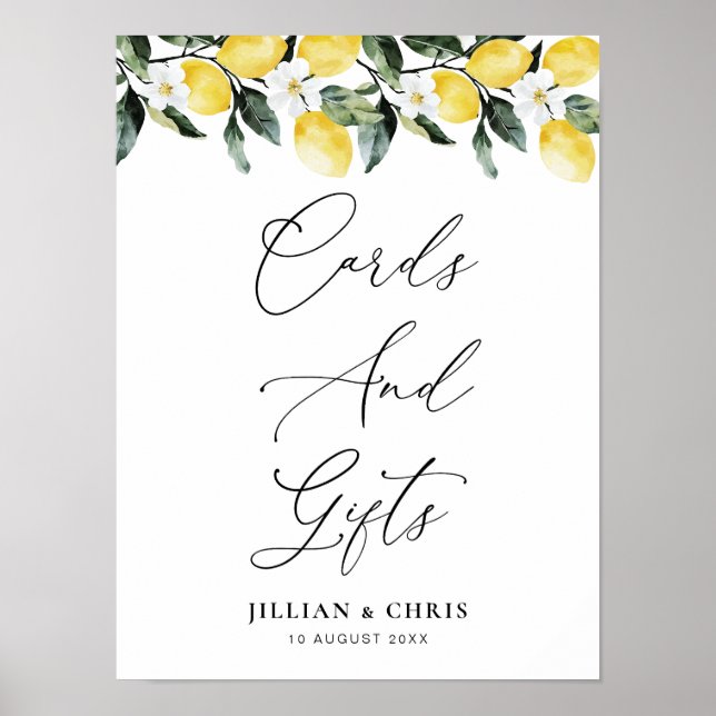 Grüne Landschaft Lemon Blumenkarten & Geschenke -  Poster (Vorne)