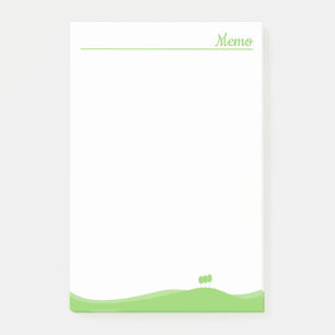 Grüne Landschaft Post-it Klebezettel