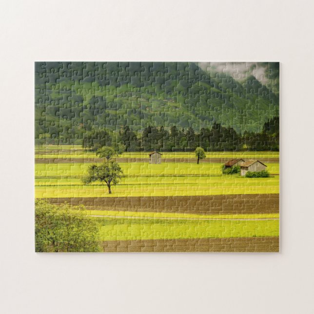Grüne Landschaft Puzzle (Horizontal)