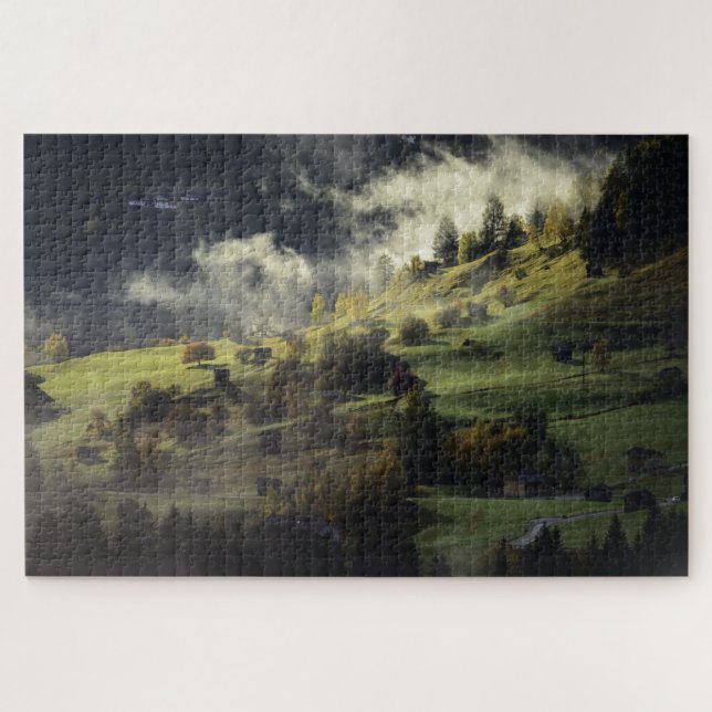 Grüne Landschaft Puzzle (Horizontal)