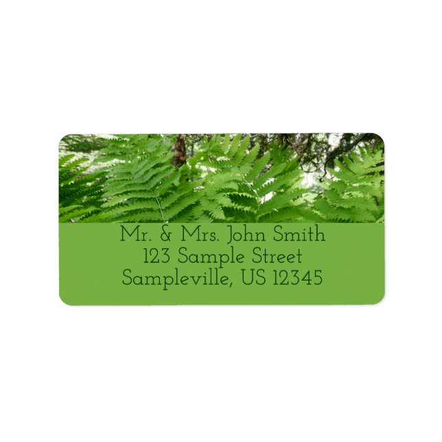 Grüne Landschaft und botanische Landschaften Adressaufkleber (Vorne)
