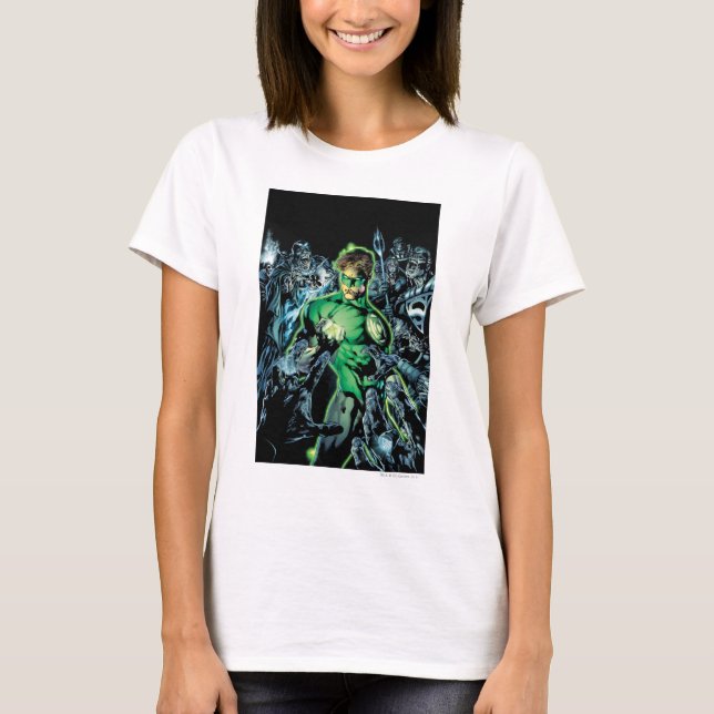 Grüne Lantern Umgeben - Farbe T-Shirt (Vorderseite)
