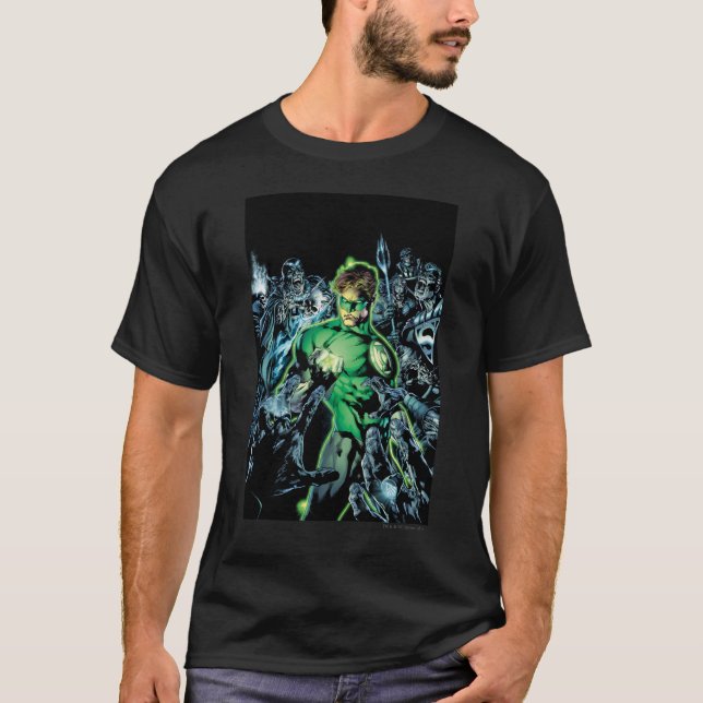 Grüne Lantern Umgeben - Farbe T-Shirt (Vorderseite)