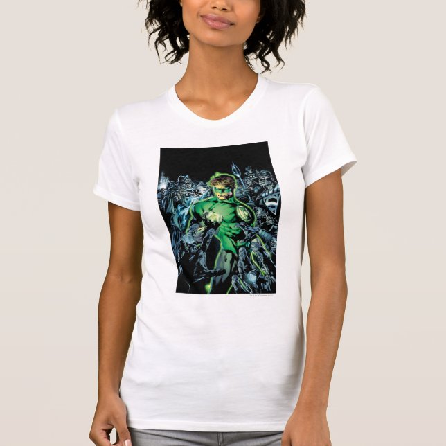 Grüne Lantern Umgeben - Farbe T-Shirt (Vorderseite)