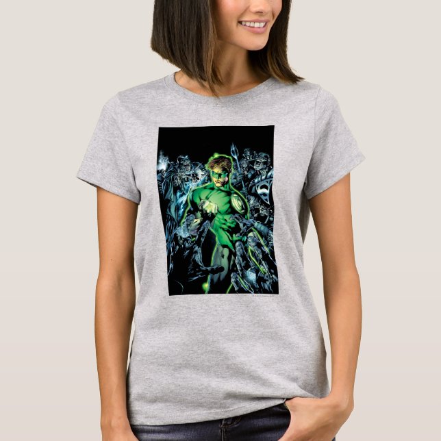 Grüne Lantern Umgeben - Farbe T-Shirt (Vorderseite)