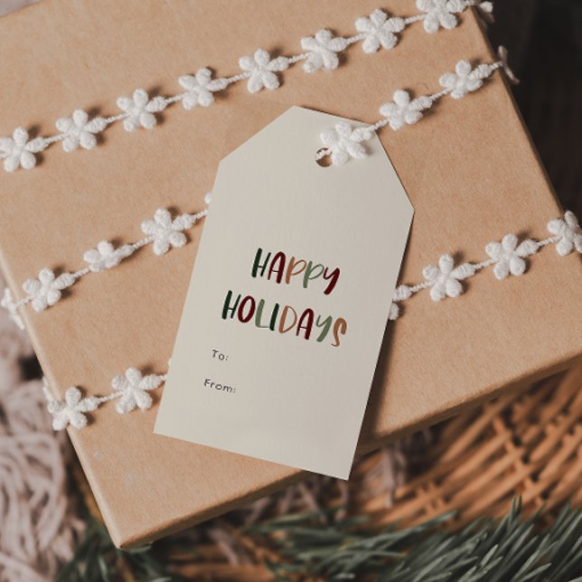 Grüne Lässige Feiertage bis Geschenkanhänger (Von Creator hochgeladen)