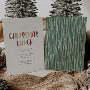 Grüne Lässige Weihnachtsfeier Einladung
