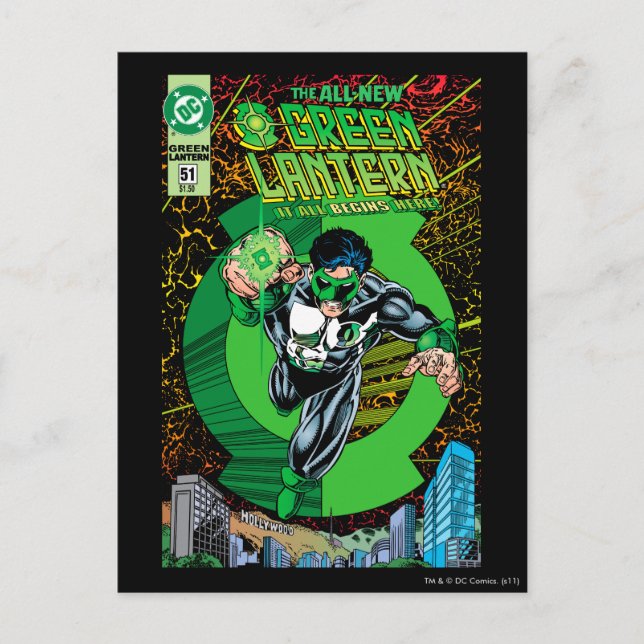 Grüne Laterne - Alles beginnt hier Postkarte (Vorderseite)