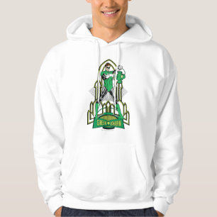 Grüne Laterne auf dekorativem Hintergrund Hoodie
