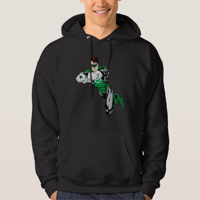 Grüne Laterne - Beide Arme nach vorne Hoodie (Vorderseite)