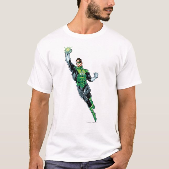 Grüne Laterne - Comic, aufgeblasen T-Shirt (Vorderseite)