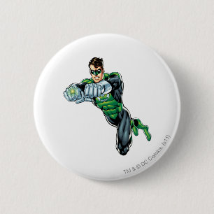 Grüne Laterne - Comic, beide Arme vorwärts Button