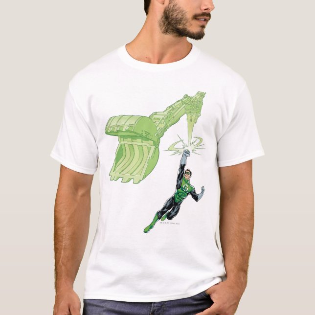 Grüne Laterne - Comic mit Maschine T-Shirt (Vorderseite)