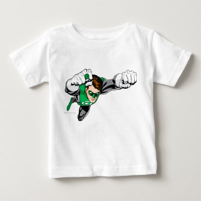 Grüne Laterne - Comic, rechts fliegen Baby T-shirt (Vorderseite)