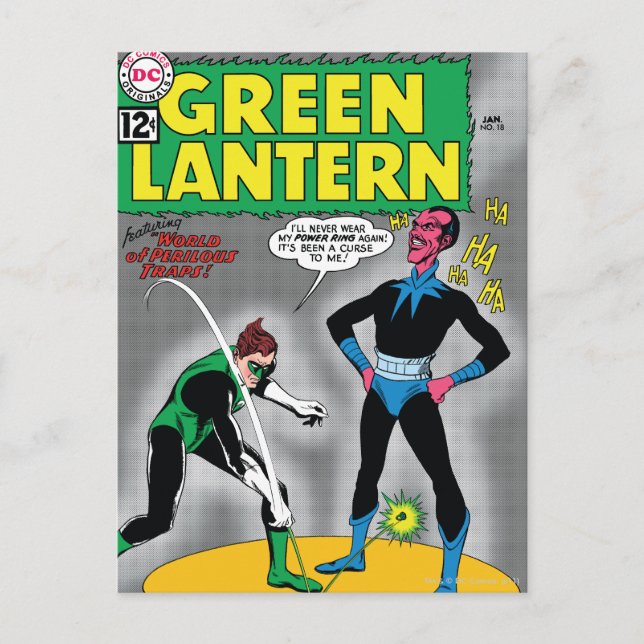 Grüne Laterne entfernt Ring Postkarte (Vorderseite)