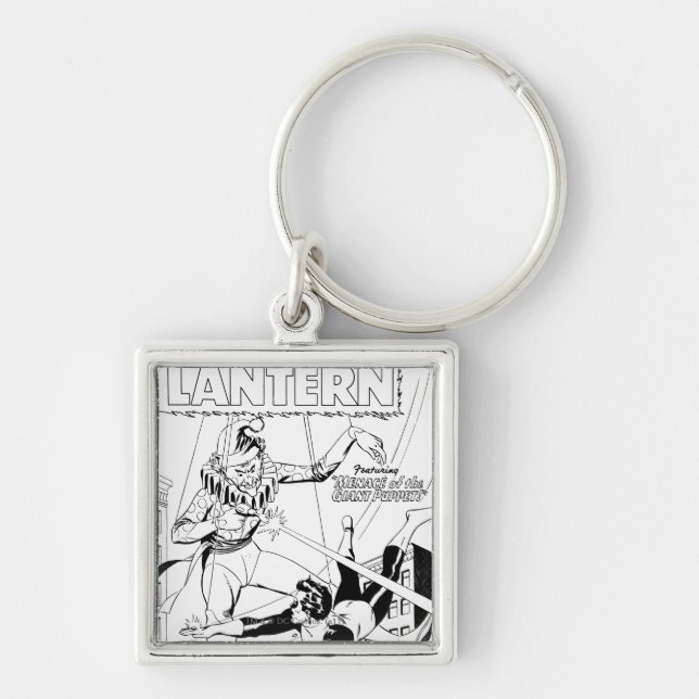 Grüne Laterne gegen Clown, Schwarz und Weiß Schlüsselanhänger (Vorne)