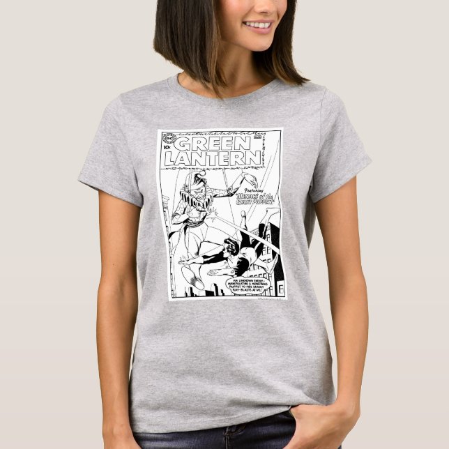 Grüne Laterne gegen Clown, Schwarz und Weiß T-Shirt (Vorderseite)