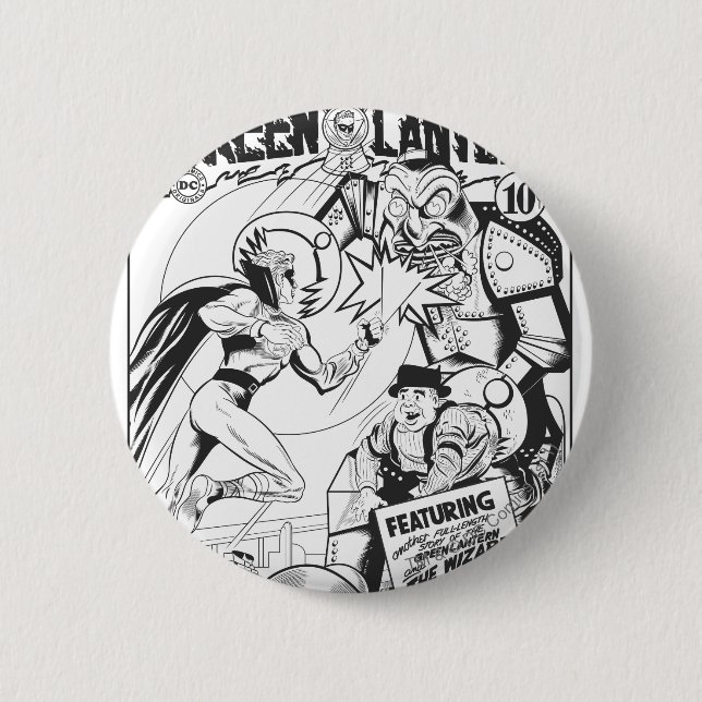 Grüne Laterne gegen den Zauberer von Chancen, von Button (Vorderseite)