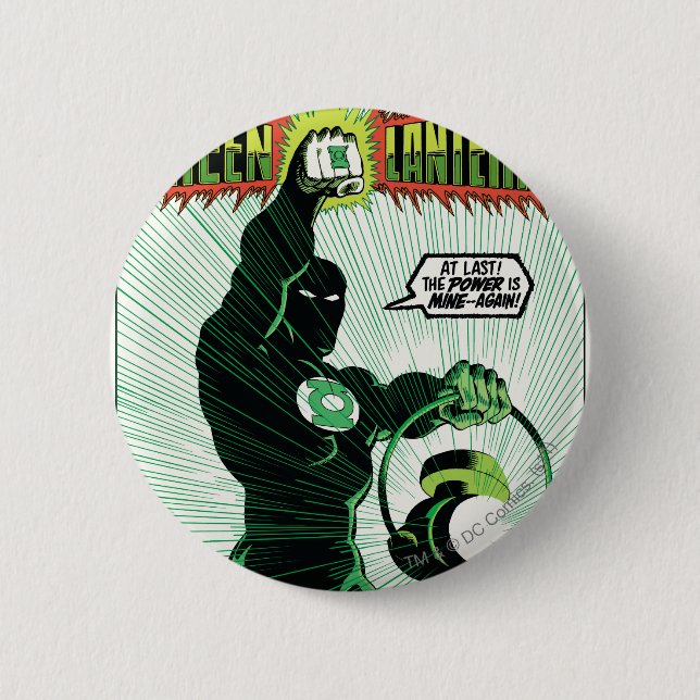 Grüne Laterne - glühende Laterne Button (Vorderseite)