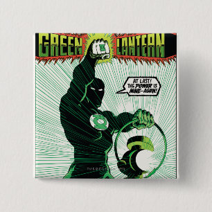 Grüne Laterne - glühende Laterne Button