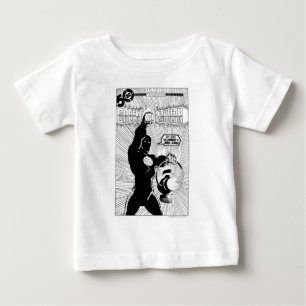 Grüne Laterne - glühende Laterne, Schwarzweiss Baby T-shirt