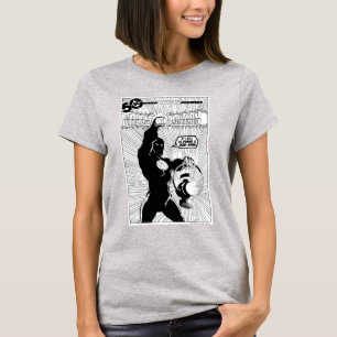 Grüne Laterne - glühende Laterne, Schwarzweiss T-Shirt