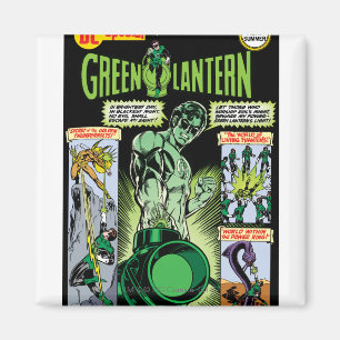 Grüne Laterne - Grün schattiertes Comic Magnet